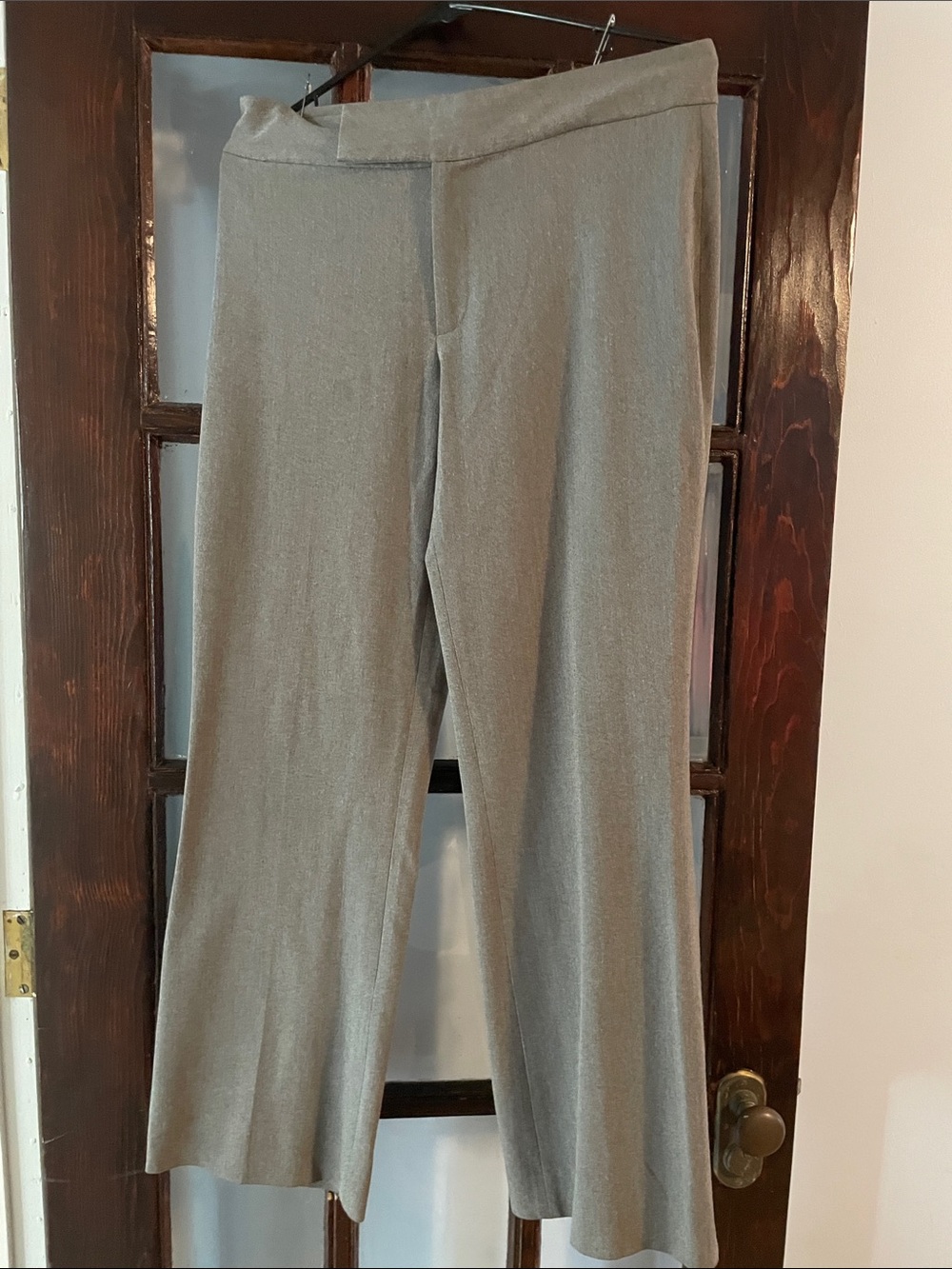 Banana Republic Light Gray Wide-Leg Knit Pants